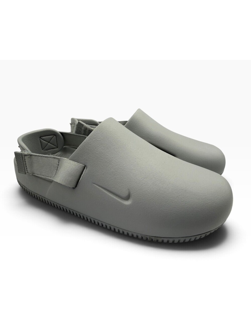 Nike Calm Mules Unisex Men's 9 Women's 10 Slip On Shoes - Light Gray